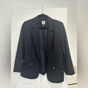 Anne Klein Navy Blazer with Gold Accents
